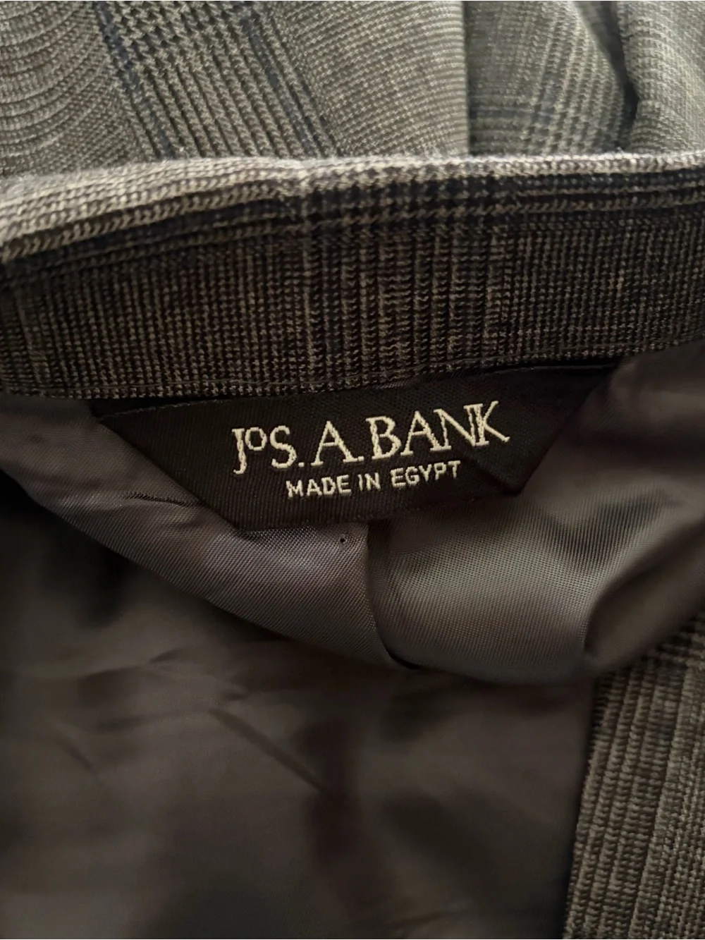 Jos. A. Bank signature collection 100% wool gray Plaid Sport Coat blazer Sz 42R